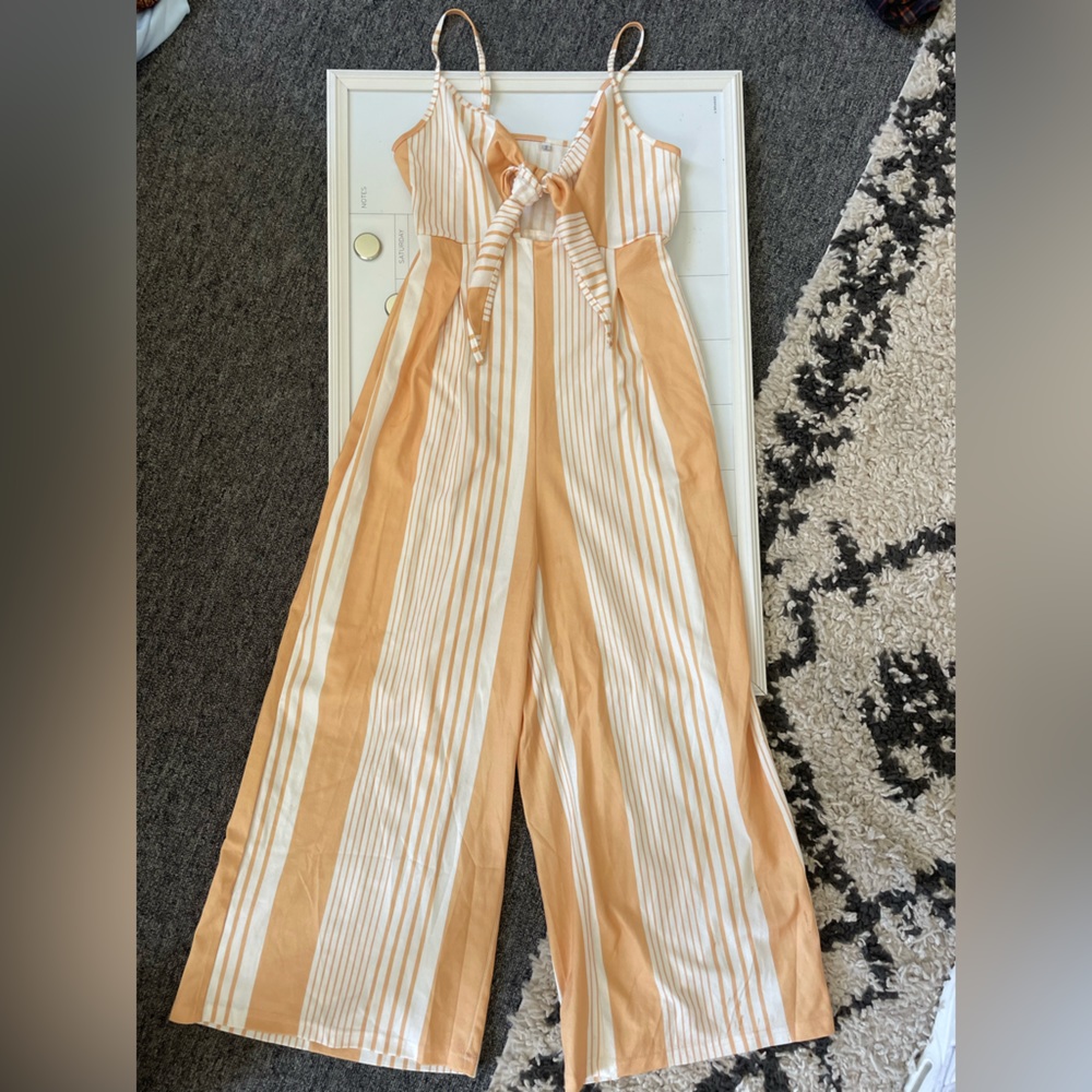yellow/white striped jumper
